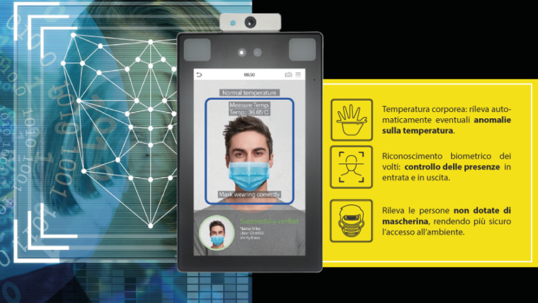 Dispositivi di rilevazione temperatura e riconoscimento facciale